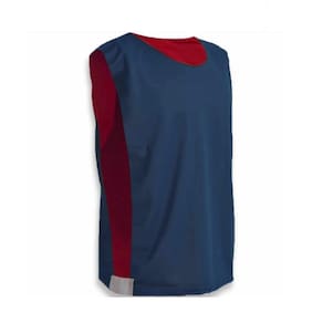 Kit com 15 Coletes Esportivos Dupla Face TRB Azul Marinho e Vermelho