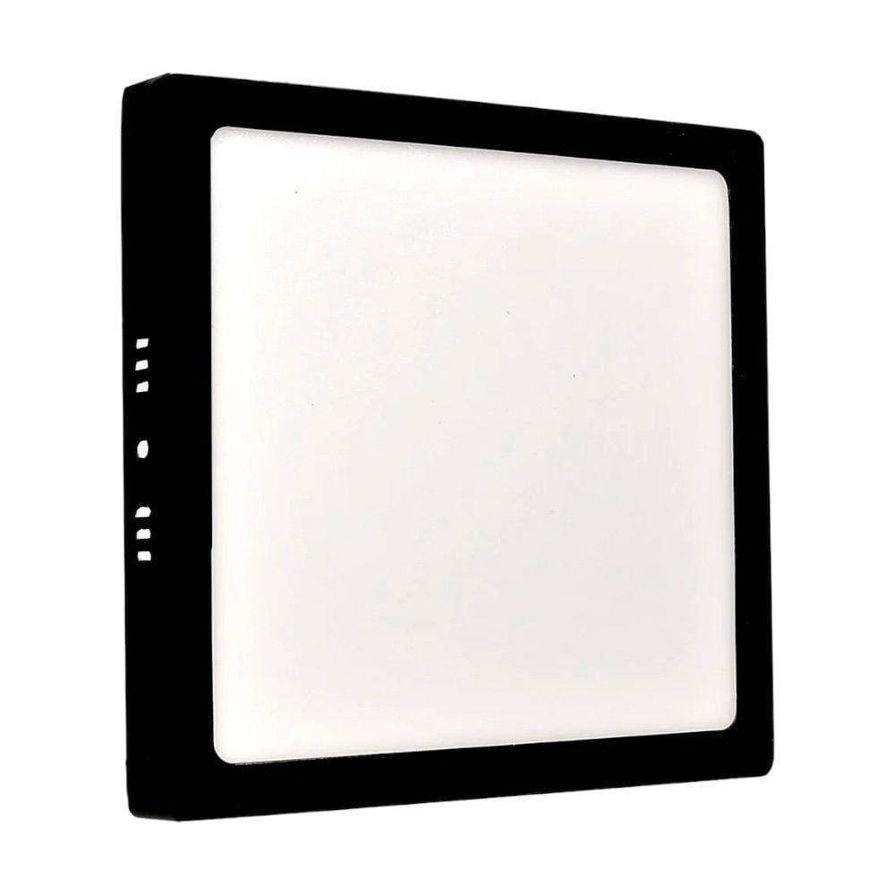 Luminária Plafon 18W Led Quadrado Sobrepor 3000K Preto