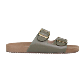 Sandália Flat Rasteira Chinelo Feminino Sensação Do Momento Birken Verde Militar