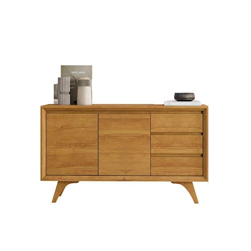 imagem-Buffet Vertex 2 Portas 3 Gavetas Naturalle - Amarelo Ouro