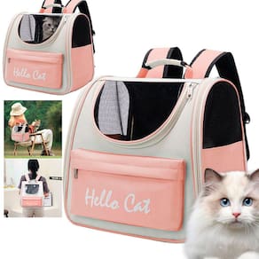 Bolsa Mochila Transporte Gato Pet Animais Estimaçao Viagem Passeio Caminhada Acampamento Lazer Bolsos Ventilaçao