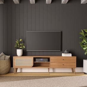 Rack para TV de até 60" 2 Gavetas 220 Cm 1 Porta de Correr Freijó Dalla Costa