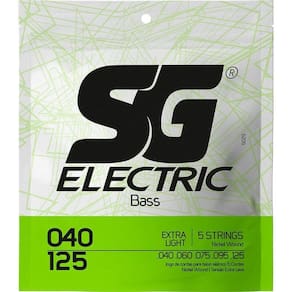 Encordoamento Para Contrabaixo 5 Cordas .040 Extra Leve Sg