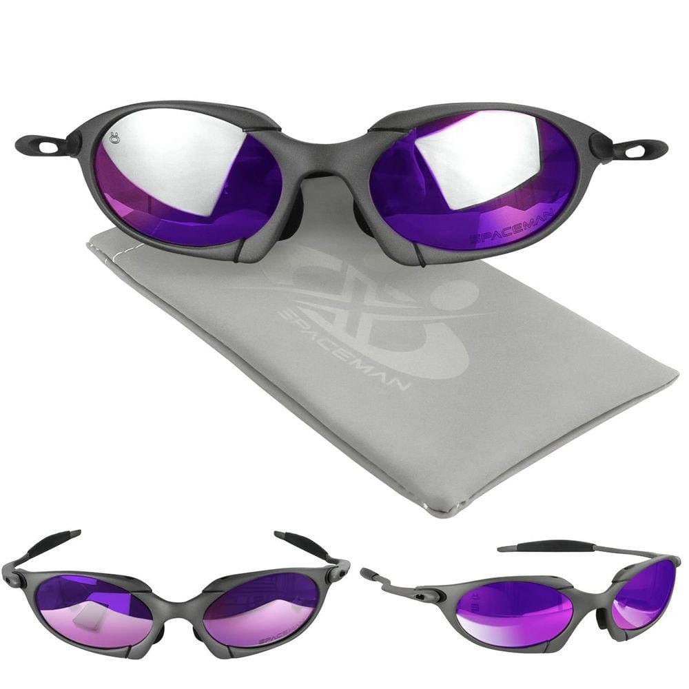 oculos sol lupa cinza masculino proteção uv metal + case verão estiloso Black Iridium presente praia