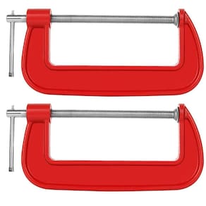 Kit 4 Grampos Sargento 6 Pol. Tipo C Ferro Reforçado Charbs