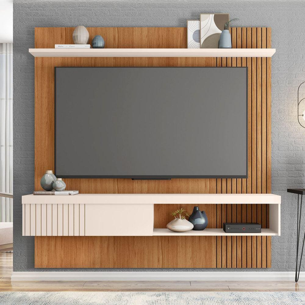 Painel para Tv até 65 Polegadas Safira Freijó/Off White