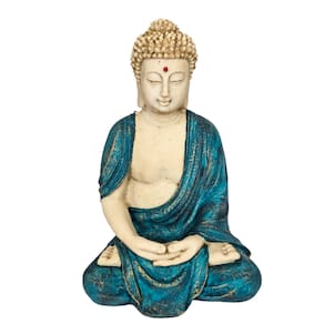 Buda decoracao escultura altar meditação espiritualidade resina