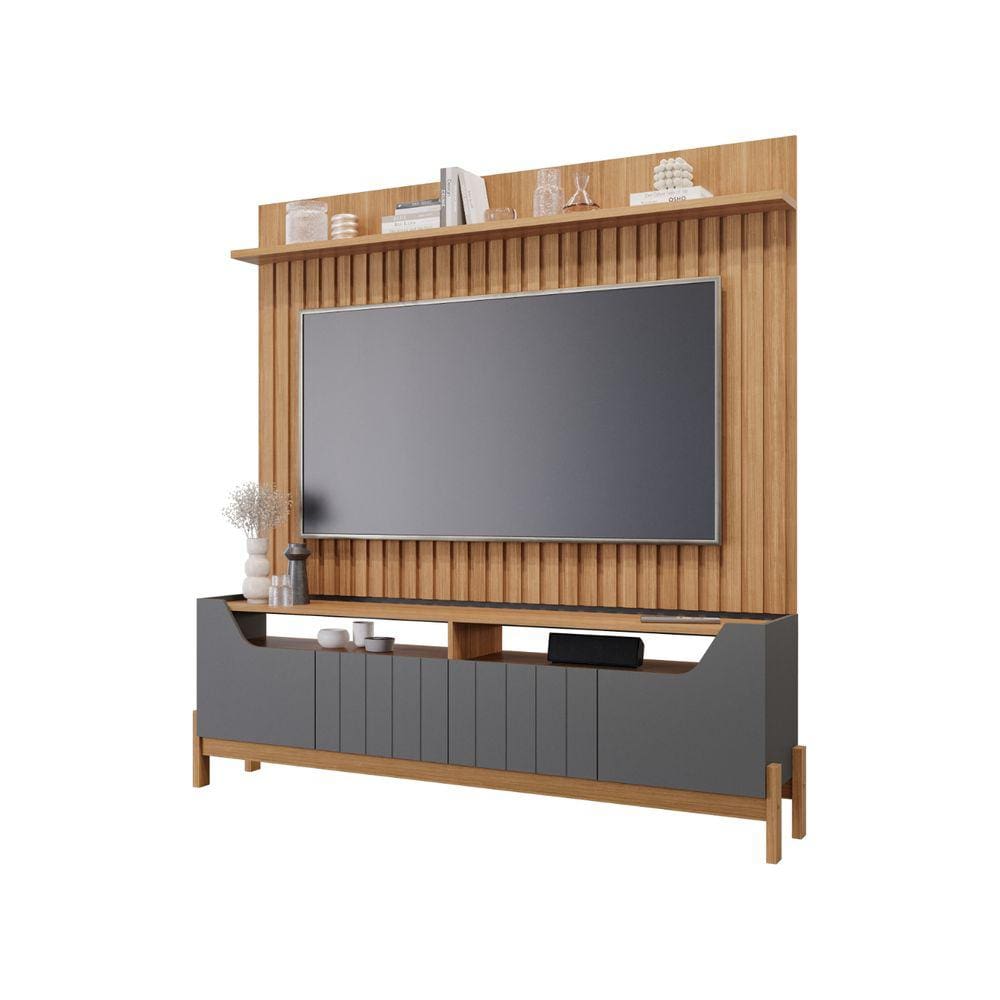 Estante Moema Painel P/TV até 70" 04 portas MDF Permobili