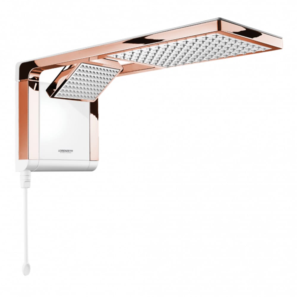 Chuveiro Lorenzetti Acqua Duo Ultra Eletrônico Branco Rose Gold 220V