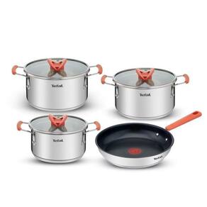 Jogo de Panelas Tefal Opti`space 4 PeçaS Inox e Fundo Triplo