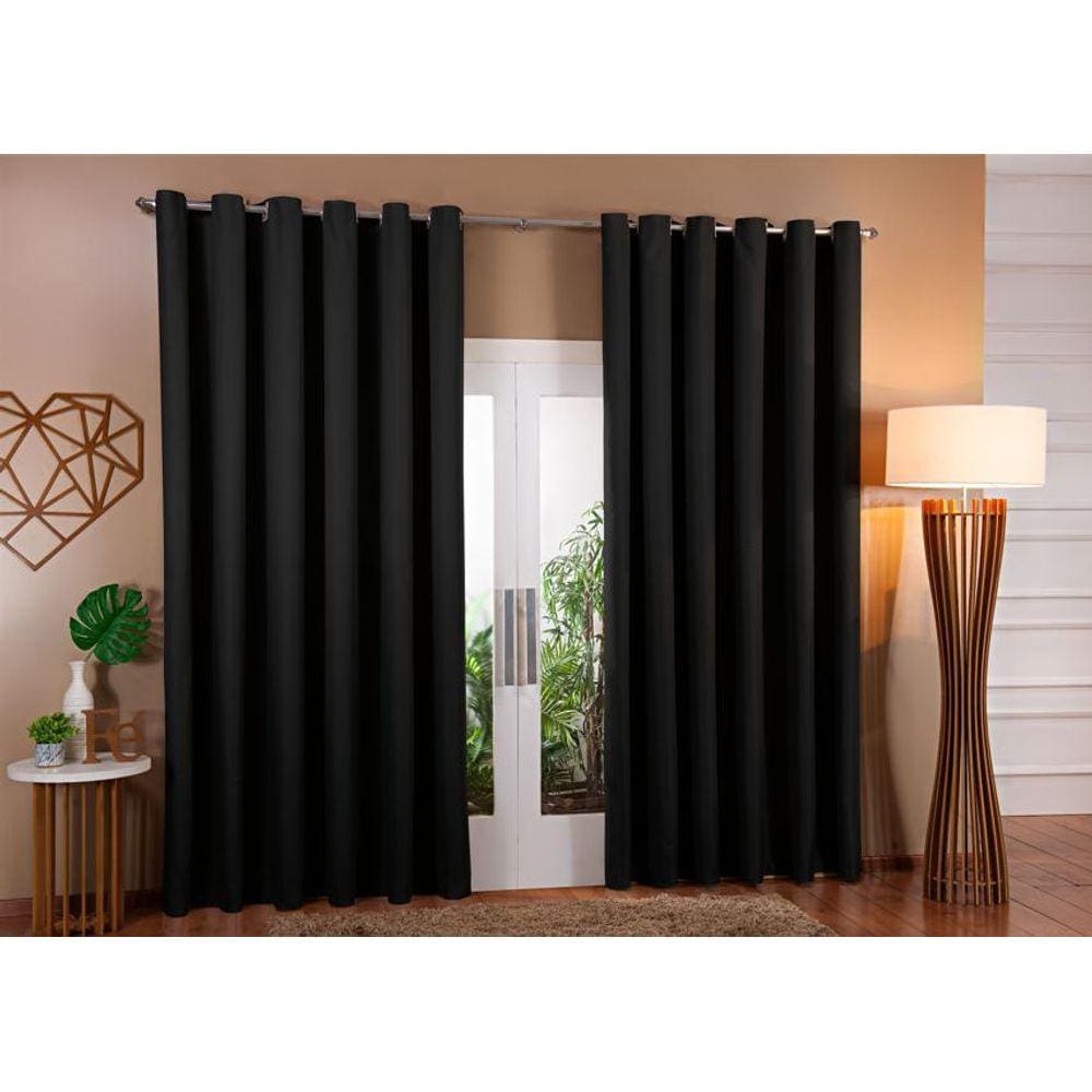 Cortina Blackout Em Tecido Corta Luz 3,00X2,80 Sala E Quarto