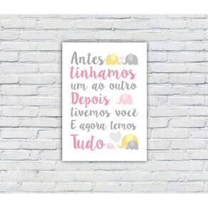 Quadro/Placa Decorativa MDF 20x28 Tema Bebê