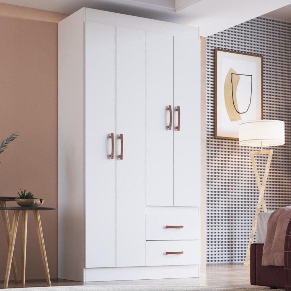 Guarda Roupa Solteiro 4 Portas 2 Gavetas Cordova Doripel