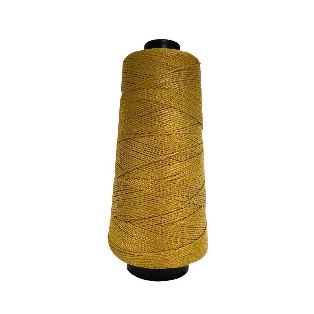 Linha Trico Croche 500M Para Trançar Cabelo - Mostarda