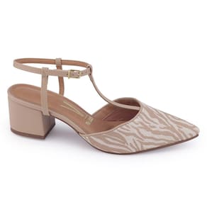 Sapato fem Vizzano 1220.363 salto bloco médio 7cm social