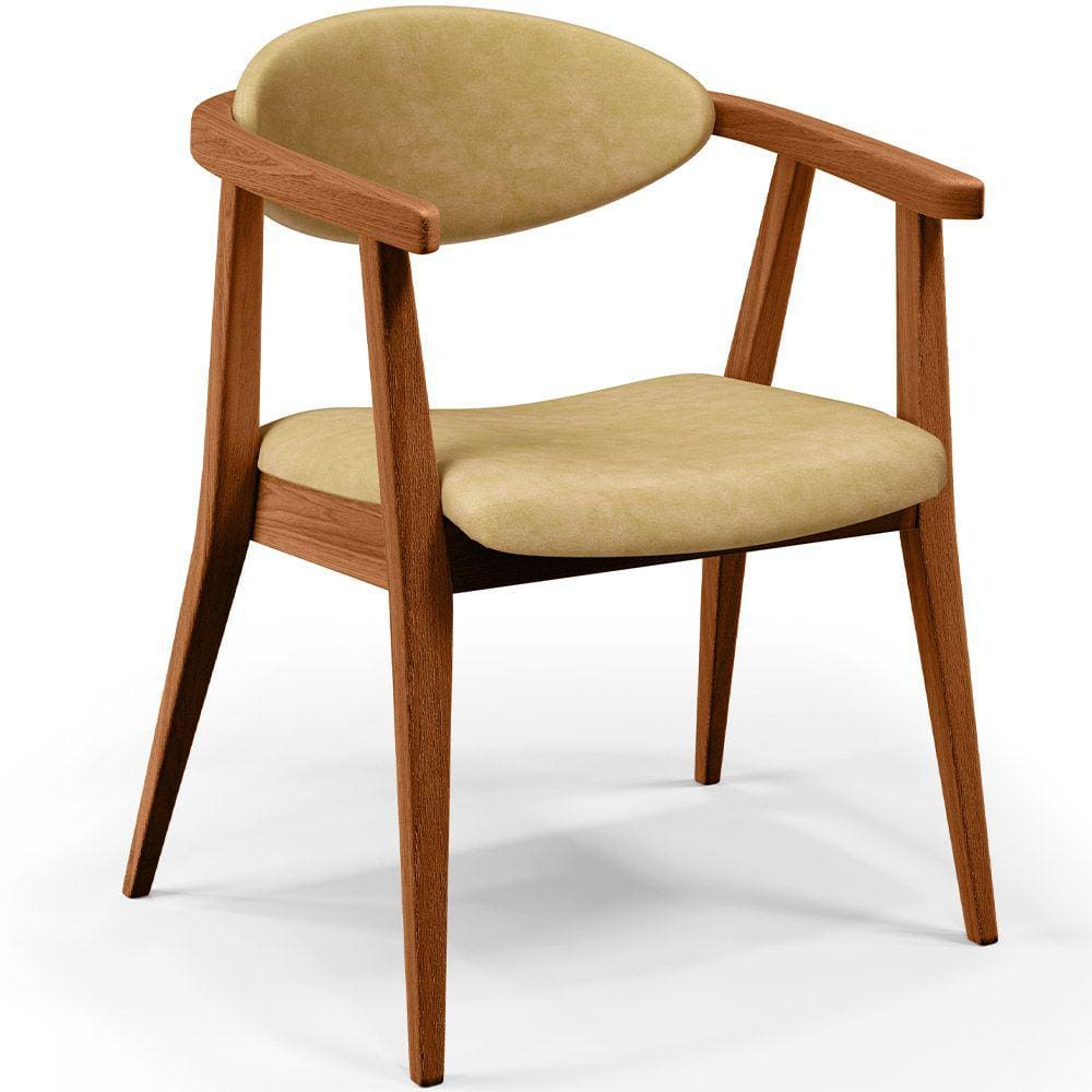 Poltrona Decorativa Para Sala De Estar E Recepção Cecília L02 Couríssimo Casco F - Lyam Decor