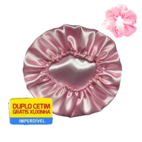 Kit 30 Toucas de Cetim Antifrizz Dupla Face Alto Brilho Ajustável + Xuxinha