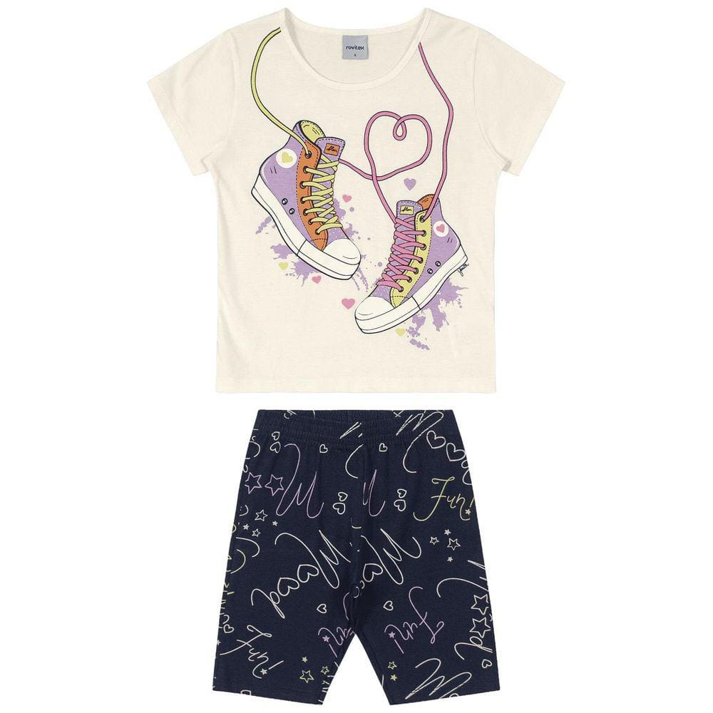 Conjunto juvenil - bermuda e camiseta