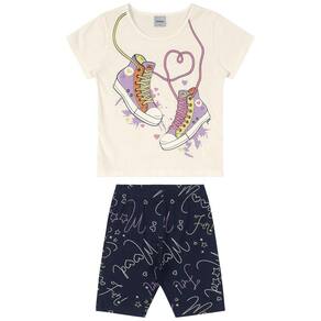 Conjunto juvenil - bermuda e camiseta