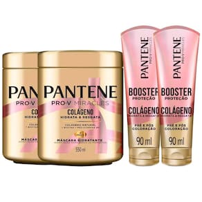 Kit Máscara De Tratamento E Booster Proteção Pantene - 4 Produtos