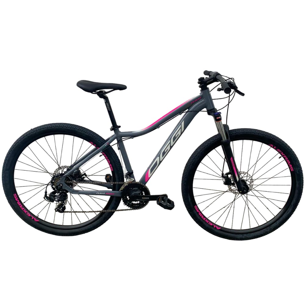 Bicicleta Aro 29 Oggi Float Sport - Grafite/Cinza/Rosa Tamanho 17