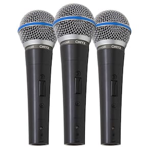 Kit 3 Microfones Dinâmico com Fio TK 58C Onyx