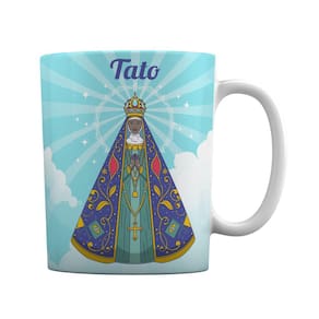 Caneca Branca Presente Personalizada Nossa Senhora Aparecida