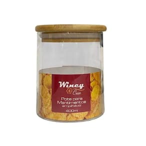 Pote Para Mantimentos Empilhável Fechamento Hermético 400Ml