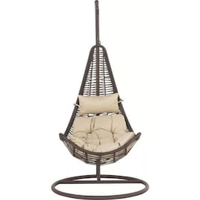 Cadeira Balanço Suspensa E Suporte Aluminio Rattan Até 120kg
