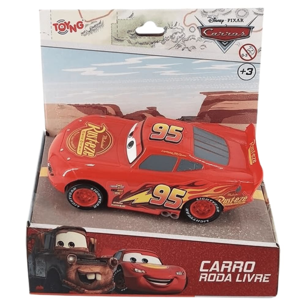Veiculo Relâmpago Mcqueen Filme Cars Roda Livre Disney Toyng