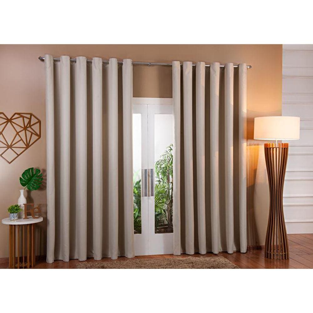 Cortina Blackout Em Tecido Corta Luz 4,00 X 2,80 Sala E