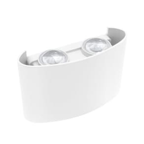 Arandela Lentille Double Sobrepor Branca Led 3000K 4W Lumanti