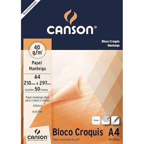 Bloco Croquis Papel Manteiga 40g Canson