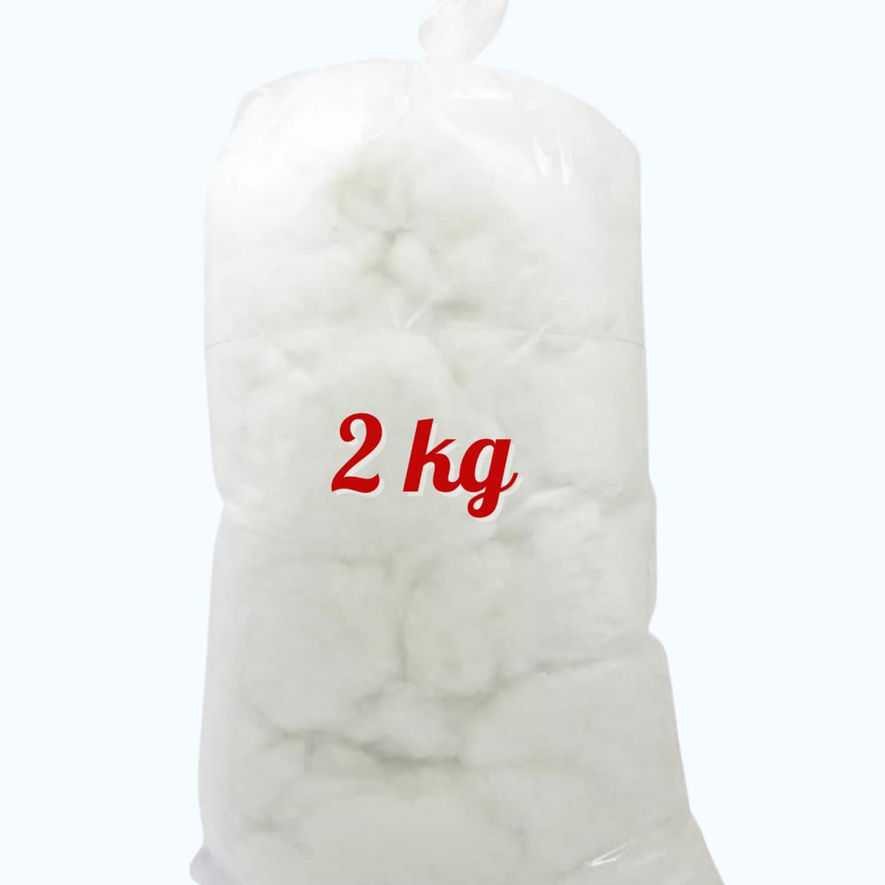 2 Kg de Fibra Siliconada para Almofada, Pelúcia e Artesanato