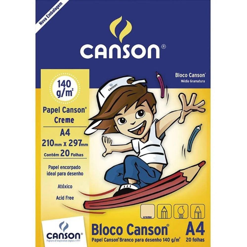 Bloco Desenho Escolar 140g Canson