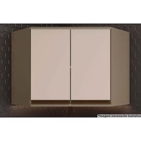 Armário Aéreo p/ Cozinha Connect Canto Oblíquo c/2 Portas 80x67,5cm Duna/Cristal - Henn