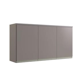 Armário Aéreo 3 Portas Cozinha Diamante New Fume