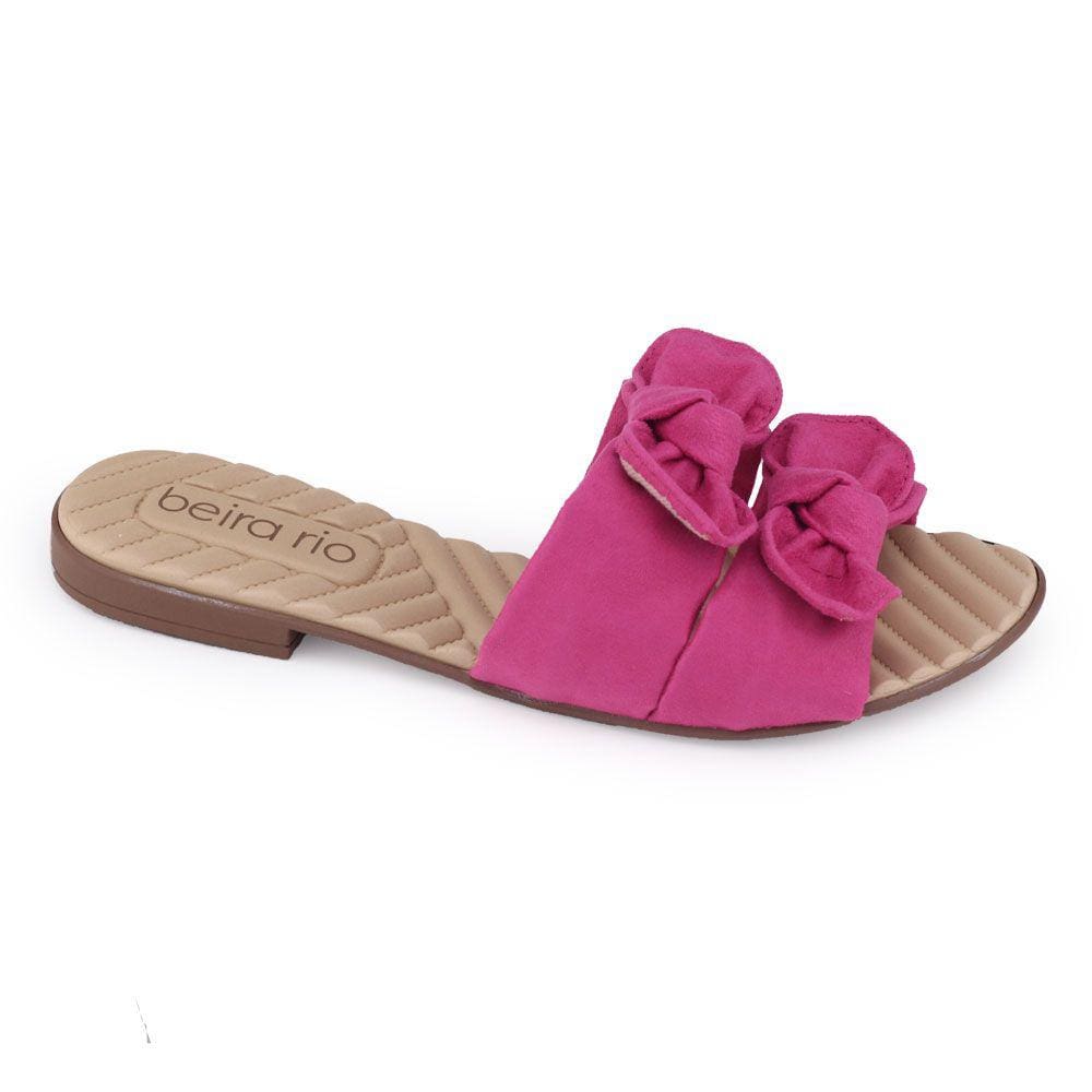 Chinelo feminino Beira Rio Conforto 8350.229 slip on laço nó