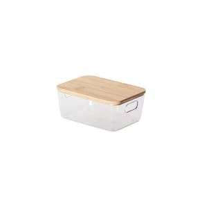 Pote Cesto Organizador Tampa De Bambu Idealle Eco Paramount