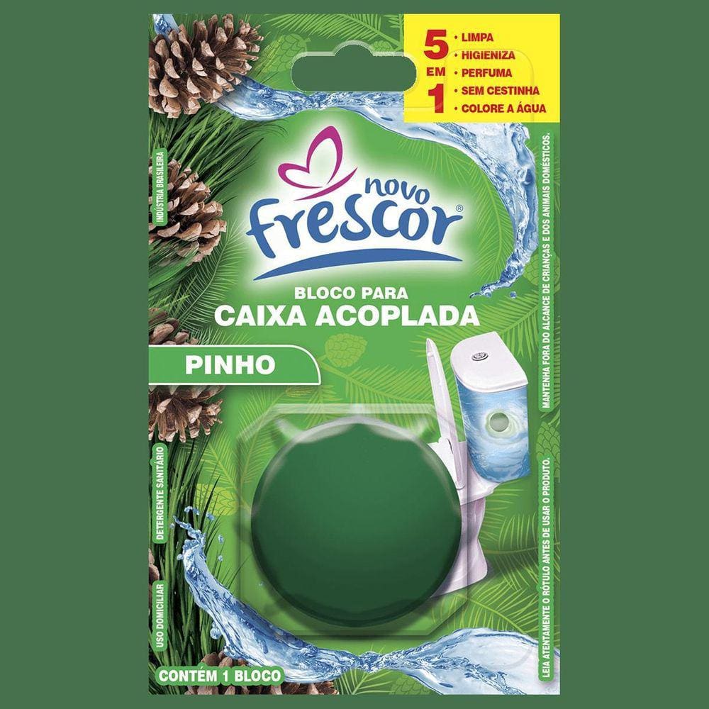 Bloco Tablete Sanitário Caixa Acoplada Novo Frescor 45G Odor