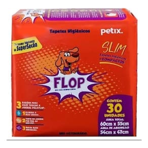 Tapete Higiênico Para Cães 30 Uni 60x72 Flop Max Slim Petix