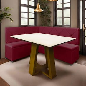 Canto Alemão 4 Lugares para Lanchonete 1,25x1,60m Bordo SOFA STORE