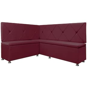 Kit Canto Alemão 4 Lugares com Baú Veludo Bordo 1,25x1,60m SOFA STORE