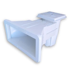 Skimmer Boca Larga BL Vinil Fibra Alvenaria Branco Sodramar Para Piscinas Fixação e Vedação