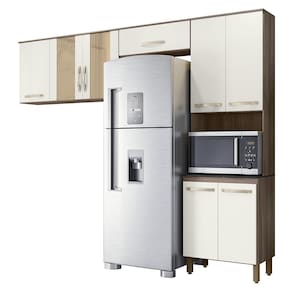 Armario de Cozinha Fit com 8 Portas 261 cm