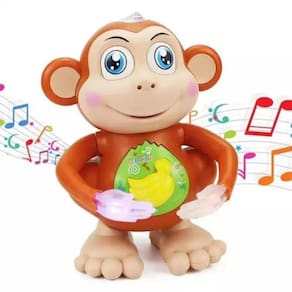 Macaco Brinquedo Infantil Som Luz Movimentos Interativo