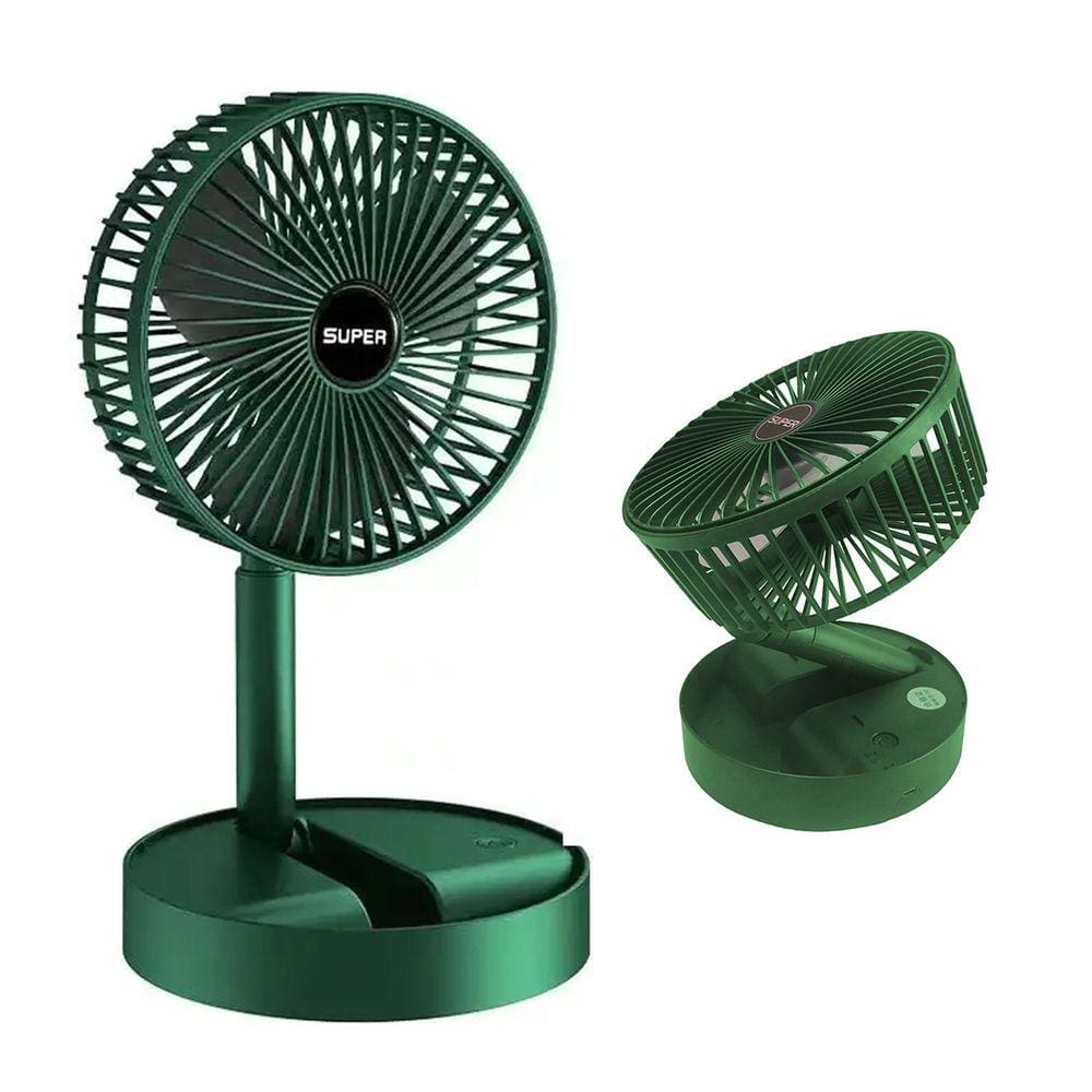 Ventilador de Mesa Retratil Dobravel Bateria Recarregavel Portatil USB 3 Velocidades Dia Quente Calor Verao Silencioso