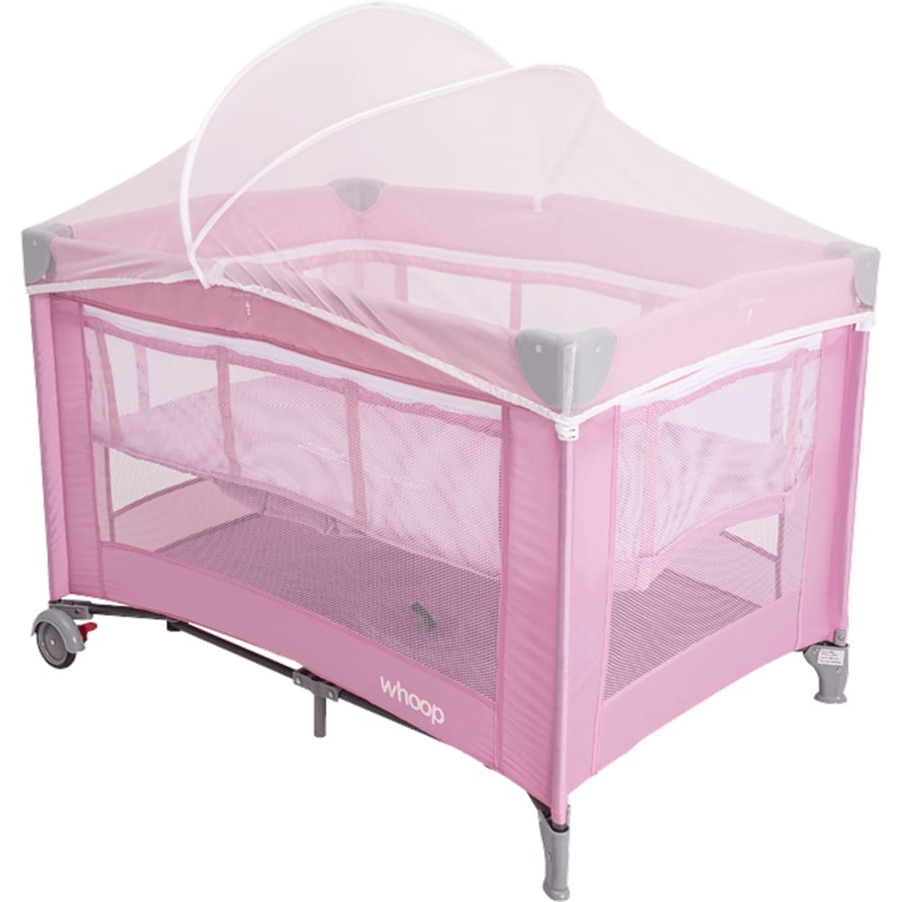 Berço Cercado Kiddo Bliss Rosa Desmontavel Portatil Whoop