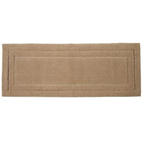 Tapete de Banheiro ou Quarto Microfibra Base Látex Antiderrapante Vizapi Golden 55x140cm Marrom Castor