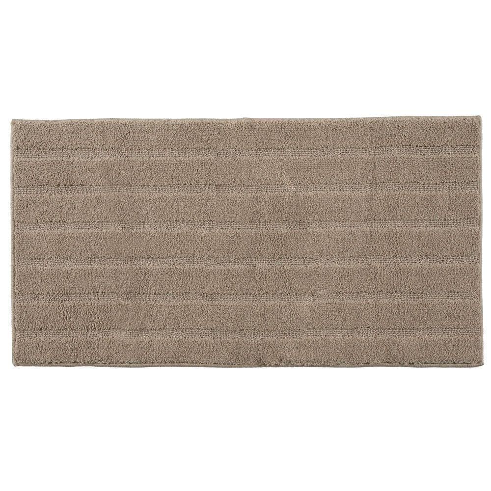 Tapete de Banheiro Quarto Microfibra Base Látex Antiderrapante Vizapi Xangai 50x100cm Marrom Castor